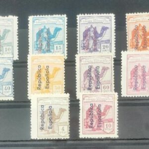 EDIFIL 36/47 * . DROMEDARIO SOBRECARGA REPÚBLICA . CATÁLOGO 240 €