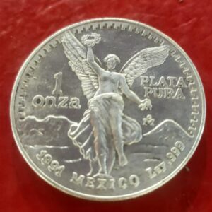 MEXICO. AÑO 1991. 1 ONZA PLATA LIBERTAD. PESO 31.10 GR