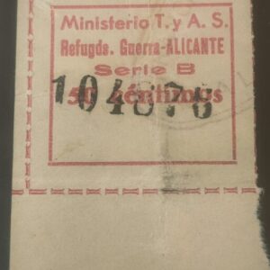 ALICANTE. EDIFIL 76 *. 50 CTS ROSA T.A.S. DIRECCION G. DE E. R