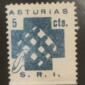ASTURIAS. EDIFIL 9 *. 5 CTS AZUL S.R.I.