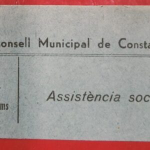 CONSTANTI ( TARRAGONA). EDIFIL 1 *. 5 CTS AZUL S NEGRO CONSELL MUNICIPAL.
