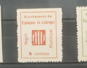 ESPLUGUES DE LLOBREGAT (BARCELONA). EDIFIL 2-3-4 SEGELL MUNICIPAL.