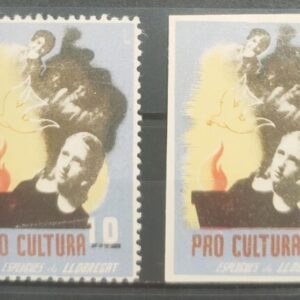 ESPLUGUES DE LLOBREGAT ( BARCELONA). EDIFIL 7 * -8 * . 10 CTS PRO CULTURA.