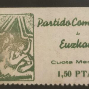 EUSKADI. EDIFIL 21 * 20 CTS VERDDE CLARO "PRO UNIVERSIDAD VASCA"