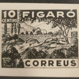 FIGARO (BARCELONA). EDIFIL 7B *. 10 CTS NEGRO IMPOST DE GUERRA.