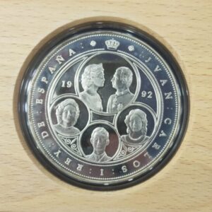 ESPAÑA. AÑO 1992. IV SERIE V CENTENARIO. 10000 PTAS PLATA. PESO 168,75 GR