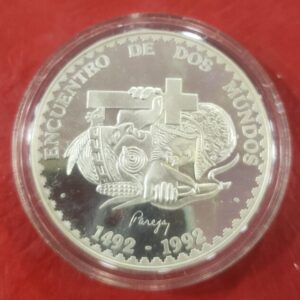PERU. AÑO 1991. 1 SOL PLATA "ENCUENTRO ENTRE DOS MUNDOS". PESO 27 GR