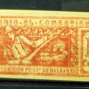 BALEARES. EDIFIL 36 *. 10 CTS ROJO SUBSIDIO AL COMBATIENTE.