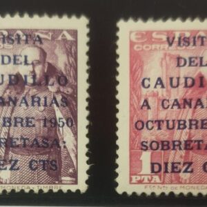 EDIFIL 1088/89 ** VISITA DEL CAUDILLO A CANARIAS. VALOR DE CATÁLOGO 180