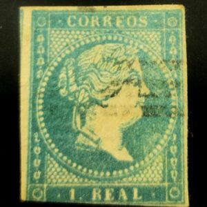ESPAÑA. EDIFIL 45 USADO. 1 REAL ISABEL II. VALOR DE CATÁLOGO 170 €