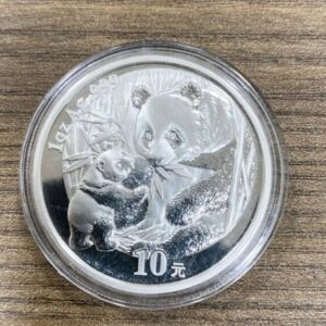 CHINA AÑO 2005 10 YUAN PLATA " PANDA " ( 1 ONZA ) PESO 31,2 GR