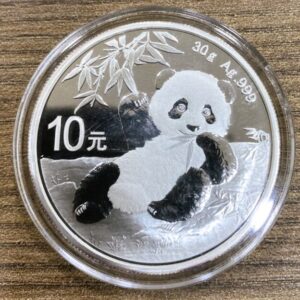 CHINA AÑO 2020 10 YUAN PLATA " PANDA " 1 ONZA PESO 30,10 GR