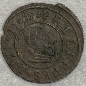 AÑO 1663 FELIPE IV 16 MARAVEDIS MADRID BUSTO GRANDE PESO 4,00 gr