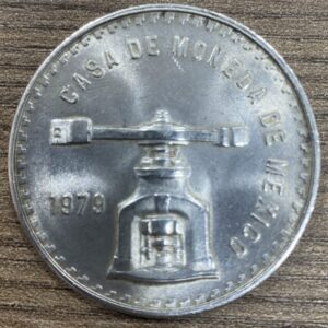MEXICO AÑO 1979 1 ONZA TROY PLATA PESO 33,62 gr