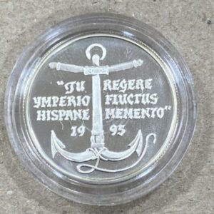 AÑO 1995 1 ECU PLATA " LA MARINA ESPAÑOLA " PESO 6,72 GR
