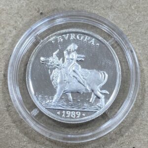 AÑO 1989 1 ECU PLATA " EUROPA " PESO 6,72 GR