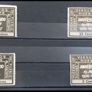 AFINET 1957 / 1960 *.  CONJUNTO DE 4 VIÑETAS COLOR COLOR CHOCOLATE VERDUGOS MUERTES....