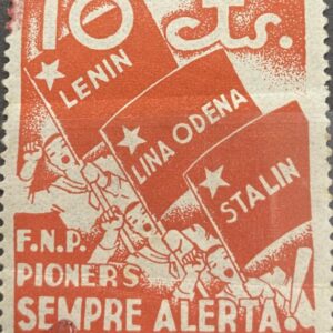 AFINET 1736 * 10 CTS ROJO F.N.P " PIONERS SIEMPRE ALERTA"