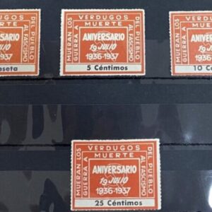 AFINET 1925/27+1929 CONJUNTO DE 4 VIÑETAS LEYENDA VERDUGOS MUERTE.