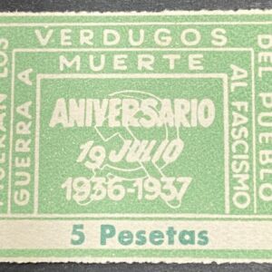 AFINET 1976 * 5 PTAS VERDE VERDUGOS MUERTE