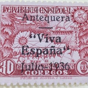 ANTEQUERA ( MALAGA ). EDIFIL NE 10 *30 CTS CARMIN NO EMITIDO.