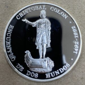 VENEZUELA AÑO 1991 1100 BOLIVARES PLATA " ENCUENTRO ENTRE DOS MUNDOS "