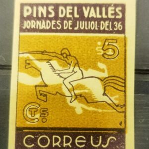 PINS DEL VALLES (BARCELONA). EDIFIL 48 * COLOR DEL CENTRO INVERTIDO.