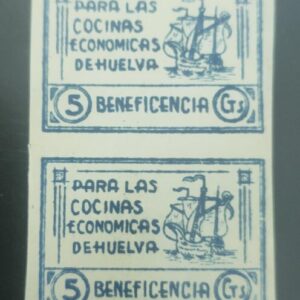 HUELVA. GÁLBVEZ 383s * 5 CTS AZUL BENEFICENCIA.