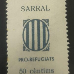 SARAL (TARRAGONA). EDIFIL 7 *. 50 CTS PRO REFUGIATS.