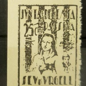 SEO DE URGELL ( LÉRIDA). EDIFIL 1 *. 25 CTS JUNTA DE DEFENSA PASIVA.