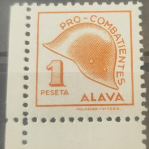 ALAVA. EDIFIL 19 *. 1 PTA NARANJA PRO COMBATIENTES.