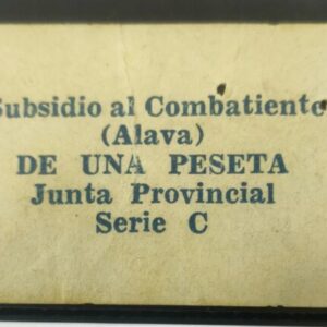 ALAVA. EDIFIL 22 *. 1 PTA AZUL SUBSIDIO AL COMBATIENTE.