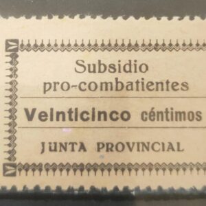 ALAVA. EDIFIL NO CATALOGADO. 25 CTS SUBSIDIO PRO COMBATIENTES.