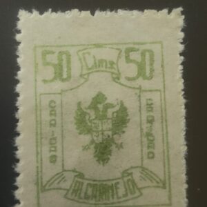 ALGARINEJO (GRANADA). EDIFIL 6 *. 50 CTS VERDE CARIDAD.