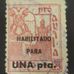 AVILA. EDIFIL 8 US. 1 PTA S 5 CT ROSA SOBRECARGADO.