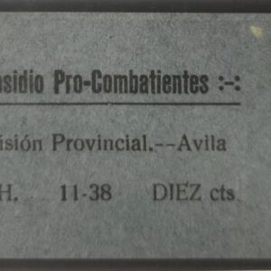 AVILA. EDIFIL 12 *. 10 CTS NEGRO S AZUL, SUBSIDIO PRO COMBATIENTES.