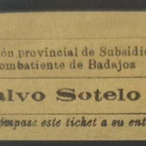 BADAJOZ. EDIFIL N/C. 0.10 CTS COMISIÓN PROVINCIAL DE SUBSIDIO AL COMBATIENTE.