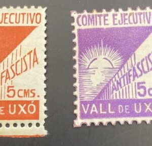 VALL DE UXO (CASTELLÓN). EDIFIL 4 *-7 *.  5 CTS COMITÉ EJECUTIVO.
