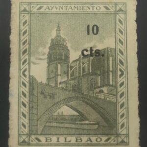 VIZCAYA. EDIFIL 27 *. 10 CTS NEGRO Y GRIS.