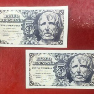 EDIFIL 454a. 5 PTAS 12 DE ABRIL DE 1947. 5 PTAS SERIE I SENECA.