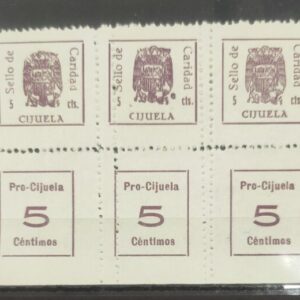 CIJUELA (GRANADA). EDIFIL 11 * - EDIFIL 15 *.  5 CTS BLOQUE DE 6 SELLOS.