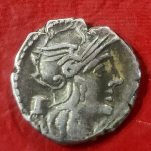 AÑO 125/120 A.C. DENARIO. FAMILIA MARCIA. PESO 3,8 GR.