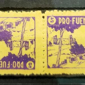 FUENGIROLA (MÁLAGA). EDIFIL 27 ii. 5 CTS LILA PAREJA CAPICUA