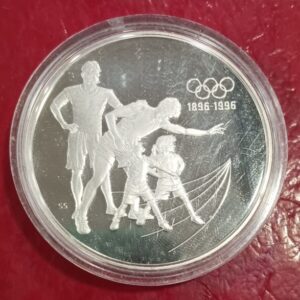 CANADA AÑO 1992 15 DOLARES PLATA OLIMPIADAS 1996 PESO 33,8 gr