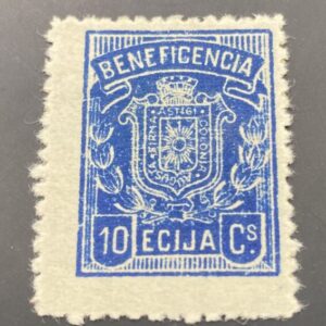 ECIJA ( SEVILLA ) EDIFIL 3* 10 CTS AZUL