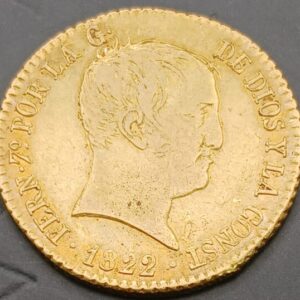 AÑO 1822. FERNANDO VII CECA MADRID 80 REALES ORO. PESO 6,8 GR