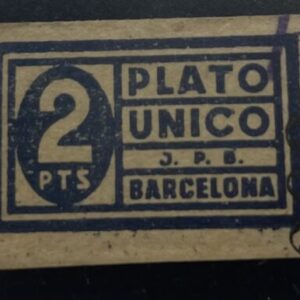 BARCELONA. EDIFIL 135*. 2 PTAS PLATO ÚNICO