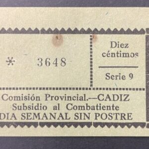 CADIZ. EDIFIL 215*. 10 CTS COMISION PROVINCIAL