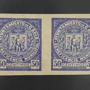 CADIZ. NO CATALOGADO. 50 CTS VIOLETA SIN DENTAR