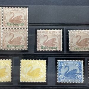 AUSTRALIA OCCIDENTAL. IVERT 50(6)/ 54(2)/ 55(2). VALOR DE CATÁLOGO 126 €